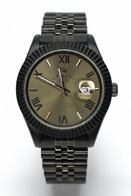 Rolex – Matte Black Case with Dark Brown Dial