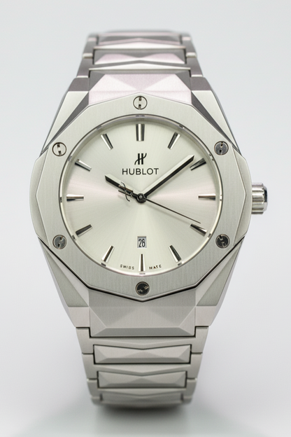 Hublot - Classic Watch with a Premium White Dial